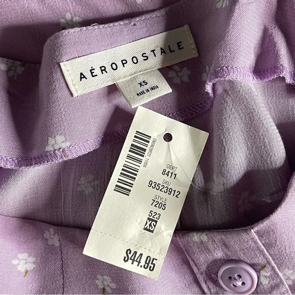 NWT Aeropostale Button Front Floral Mini Skirt - XS